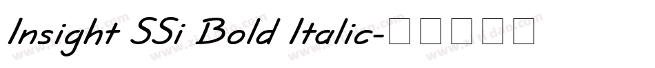 Insight SSi Bold Italic字体转换